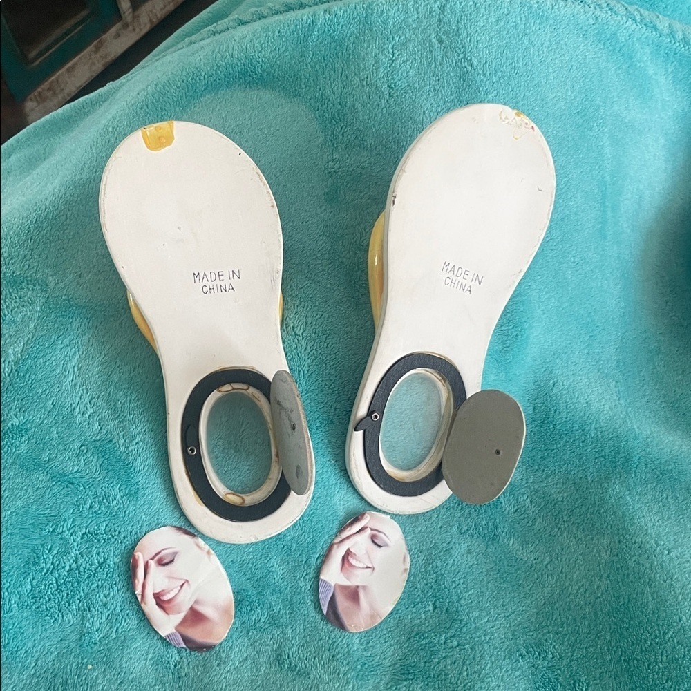 Striped Flip Flops with Yellow Straps picture frames - Picture 7 of 10